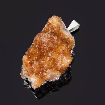 Кулон цитрин (биж. сплав) друза 3,5-4,5 см