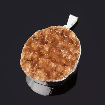 Кулон цитрин (биж. сплав) друза 3,5-4,5 см