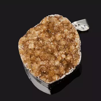 Кулон цитрин (биж. сплав) друза 4-4,5 см