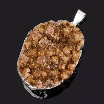 Кулон цитрин (биж. сплав) друза 4-4,5 см