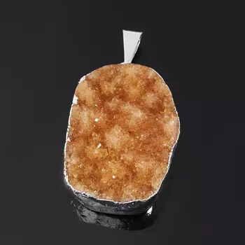 Кулон цитрин друза (биж. сплав) 3-4 см