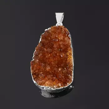 Кулон цитрин друза (биж. сплав) 3-4 см