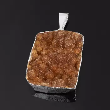 Кулон цитрин друза (биж. сплав) 3-4 см