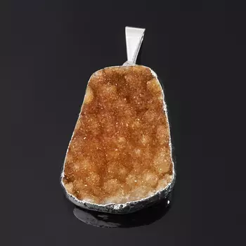 Кулон цитрин друза (биж. сплав) 3-4 см