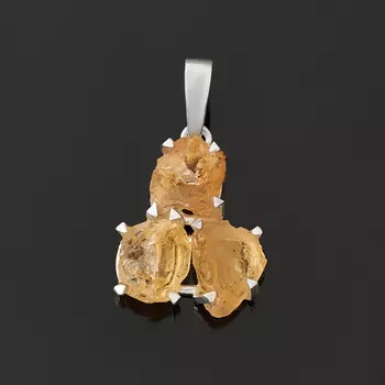 Кулон цитрин (серебро 925 пр.) кристалл