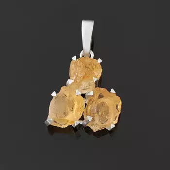 Кулон цитрин (серебро 925 пр.) кристалл