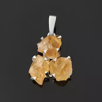 Кулон цитрин (серебро 925 пр.) кристалл