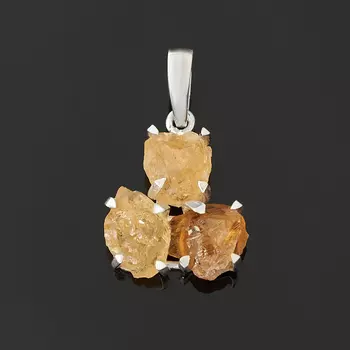 Кулон цитрин (серебро 925 пр.) кристалл