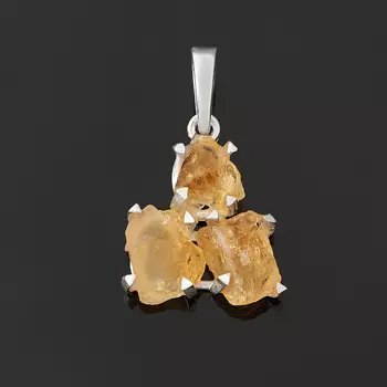 Кулон цитрин (серебро 925 пр.) кристалл