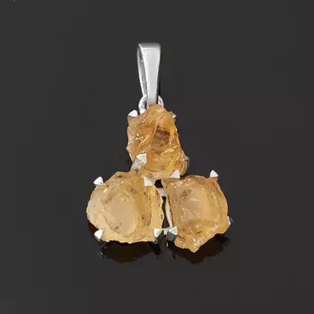 Кулон цитрин (серебро 925 пр.) кристалл