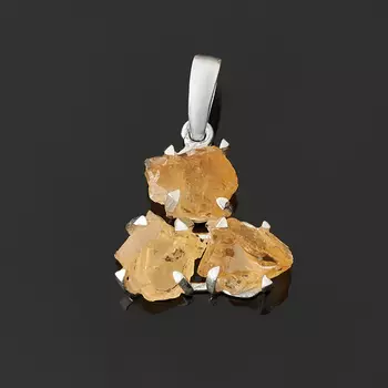 Кулон цитрин (серебро 925 пр.) кристалл
