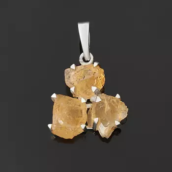 Кулон цитрин (серебро 925 пр.) кристалл