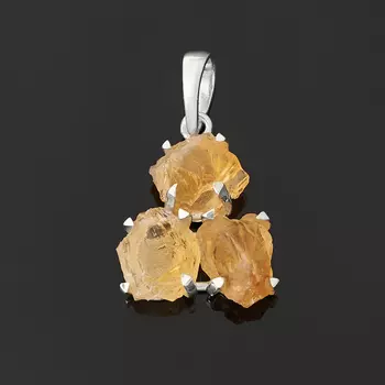 Кулон цитрин (серебро 925 пр.) кристалл