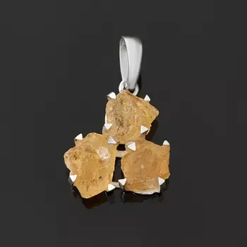 Кулон цитрин (серебро 925 пр.) кристалл