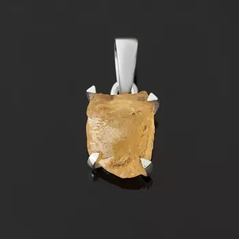 Кулон цитрин (серебро 925 пр.) кристалл