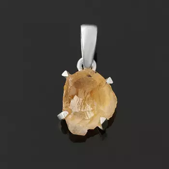 Кулон цитрин (серебро 925 пр.) кристалл