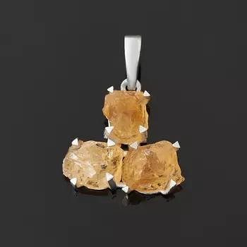 Кулон цитрин (серебро 925 пр.) кристалл