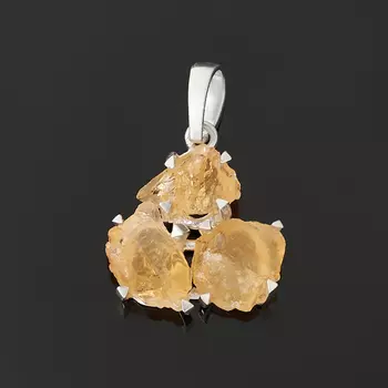 Кулон цитрин (серебро 925 пр.) кристалл
