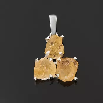Кулон цитрин (серебро 925 пр.) кристалл