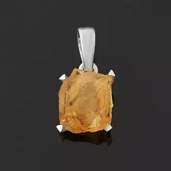 Кулон цитрин (серебро 925 пр.) кристалл