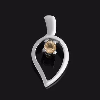 Кулон цитрин (серебро 925 пр.) огранка