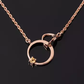 Кулон цитрин (серебро 925 пр. позолота) огранка