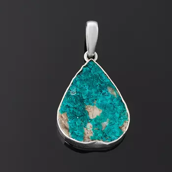 Кулон диоптаз (серебро 925 пр.) капля