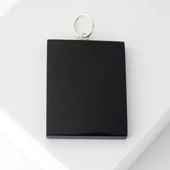 Кулон гагат (биж. сплав) прямоугольник 5,5 см