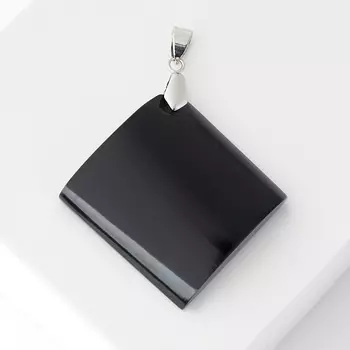 Кулон гагат (биж. сплав) ромб 5,5-6 см