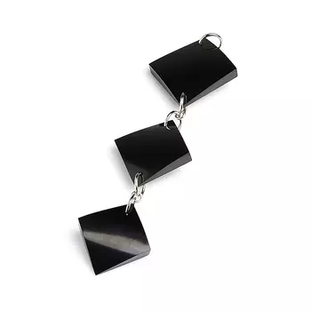 Кулон гагат ромб (биж. сплав)