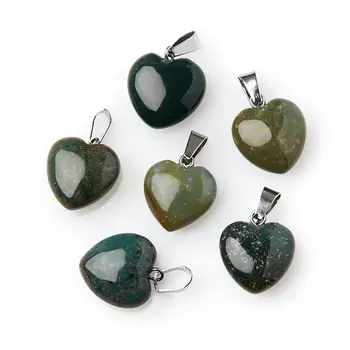 Кулон гелиотроп (биж. сплав) сердечко 2-2,5 см