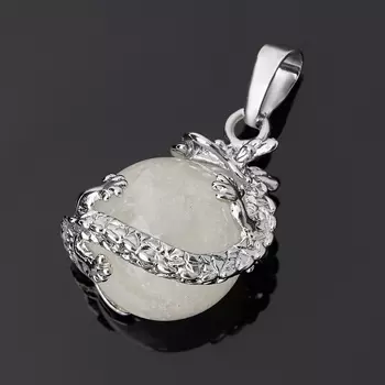 Кулон горный хрусталь (биж. сплав) дракон 3,5 см