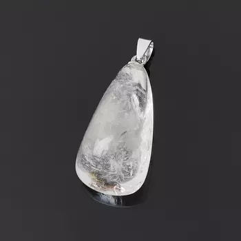 Кулон горный хрусталь (биж. сплав) галтовка 4,5-5 см