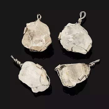 Кулон горный хрусталь (биж. сплав) кристалл 4-4,5 см