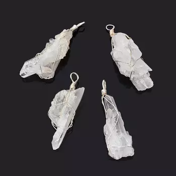 Кулон горный хрусталь (биж. сплав) кристалл 6-6,5 см