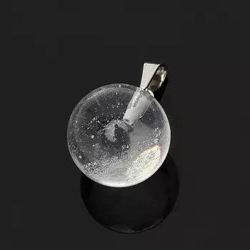 Кулон горный хрусталь шар (биж. сплав) 2 см