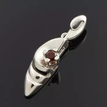 Кулон гранат альмандин огранка (серебро 925 пр.)