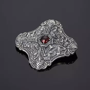 Кулон гранат альмандин (серебро 925 пр. оксидир.)