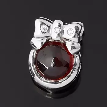 Кулон гранат альмандин (серебро 925 пр. родир. бел.)