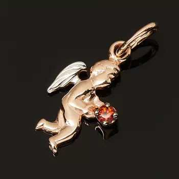 Кулон гранат альмандин (серебро 925 пр. позолота) огранка