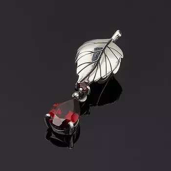 Кулон гранат альмандин (серебро 925 пр. оксидир.) огранка