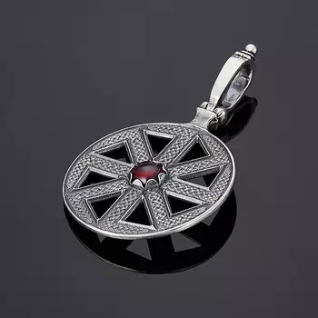 Кулон гранат альмандин (серебро 925 пр. оксидир.)