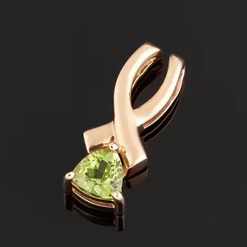 Кулон хризолит огранка (золото 585 пр.)