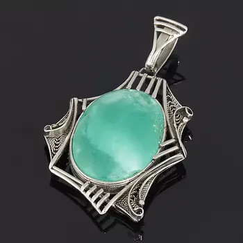 Кулон хризопраз (нейзильбер)