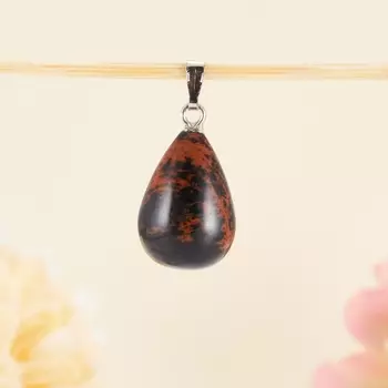 Кулон капля обсидиан 2,5 см