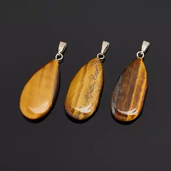 Кулон капля тигровый глаз 4 см