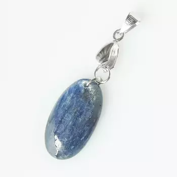 Кулон кианит синий (биж. сплав) капля