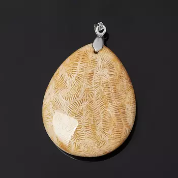 Кулон коралл (биж. сплав) капля 5 см