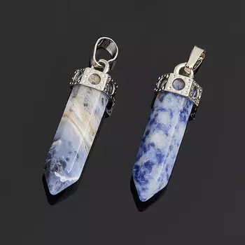 Кулон кристалл содалит 4-4,5 см