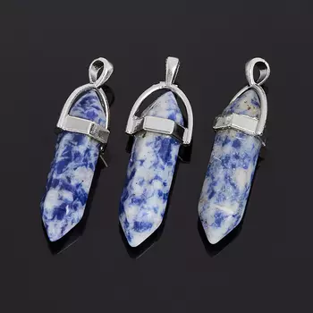 Кулон кристалл содалит 4 см